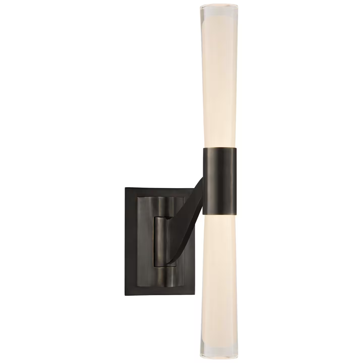 Brenta Single Articulating Sconce with White Glass