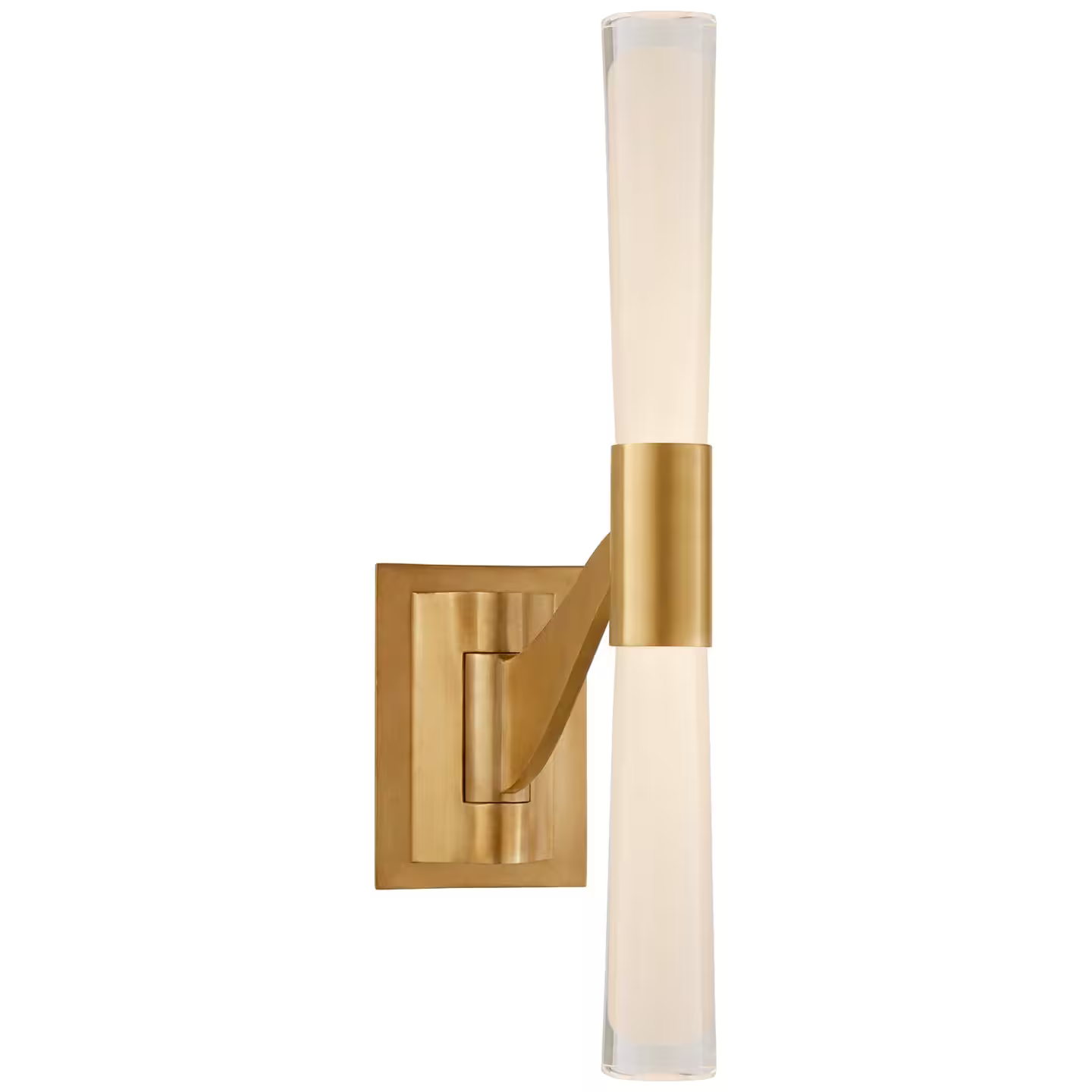 Brenta Single Articulating Sconce with White Glass