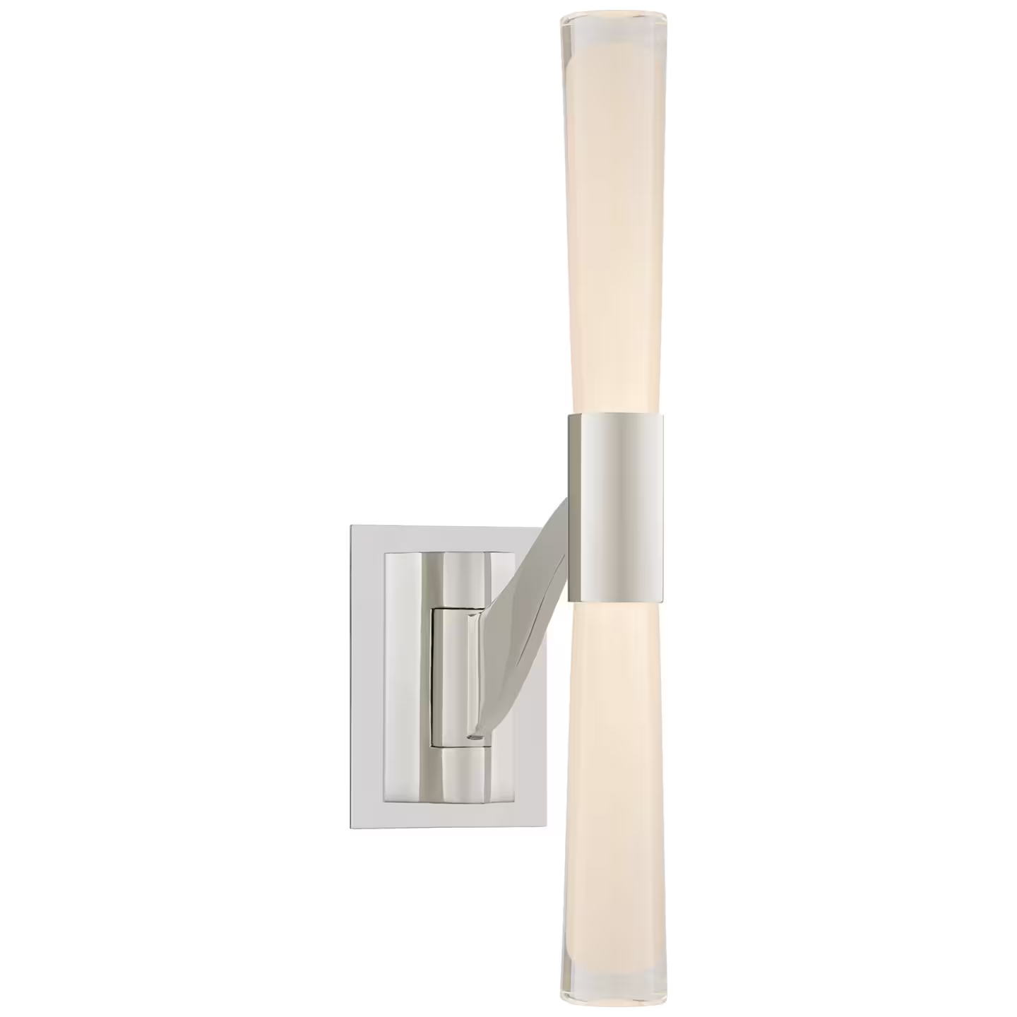 Brenta Single Articulating Sconce with White Glass