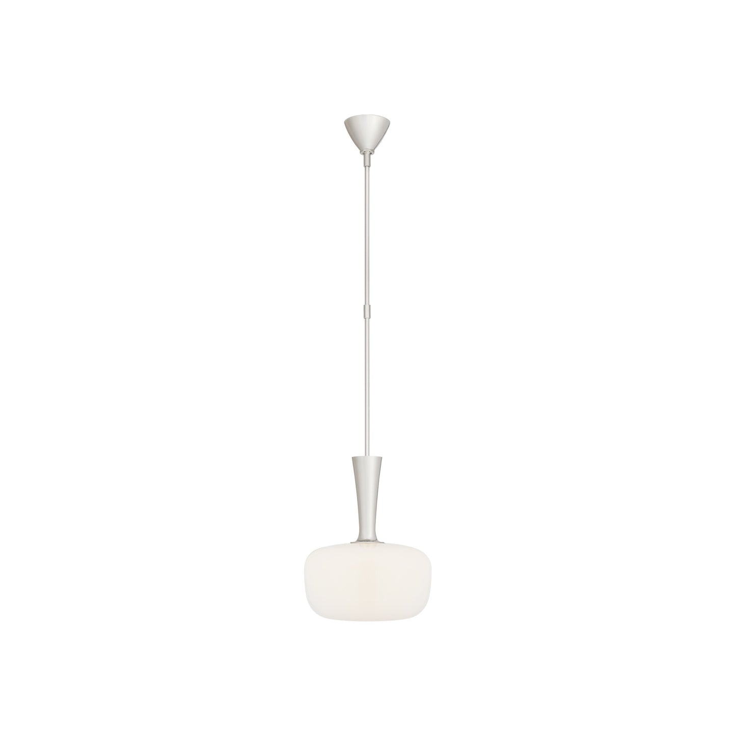 Sesia Small Oval Pendant with White Glass