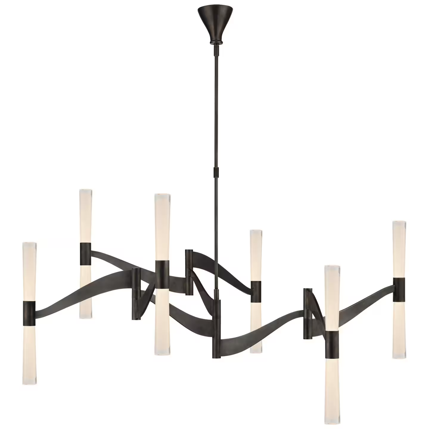 Brenta Chandelier with White Glass