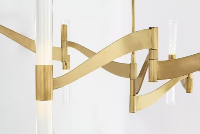 Brenta Chandelier with White Glass