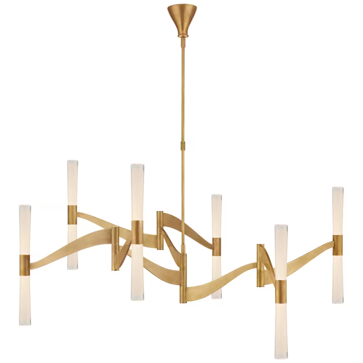 Brenta Chandelier with White Glass