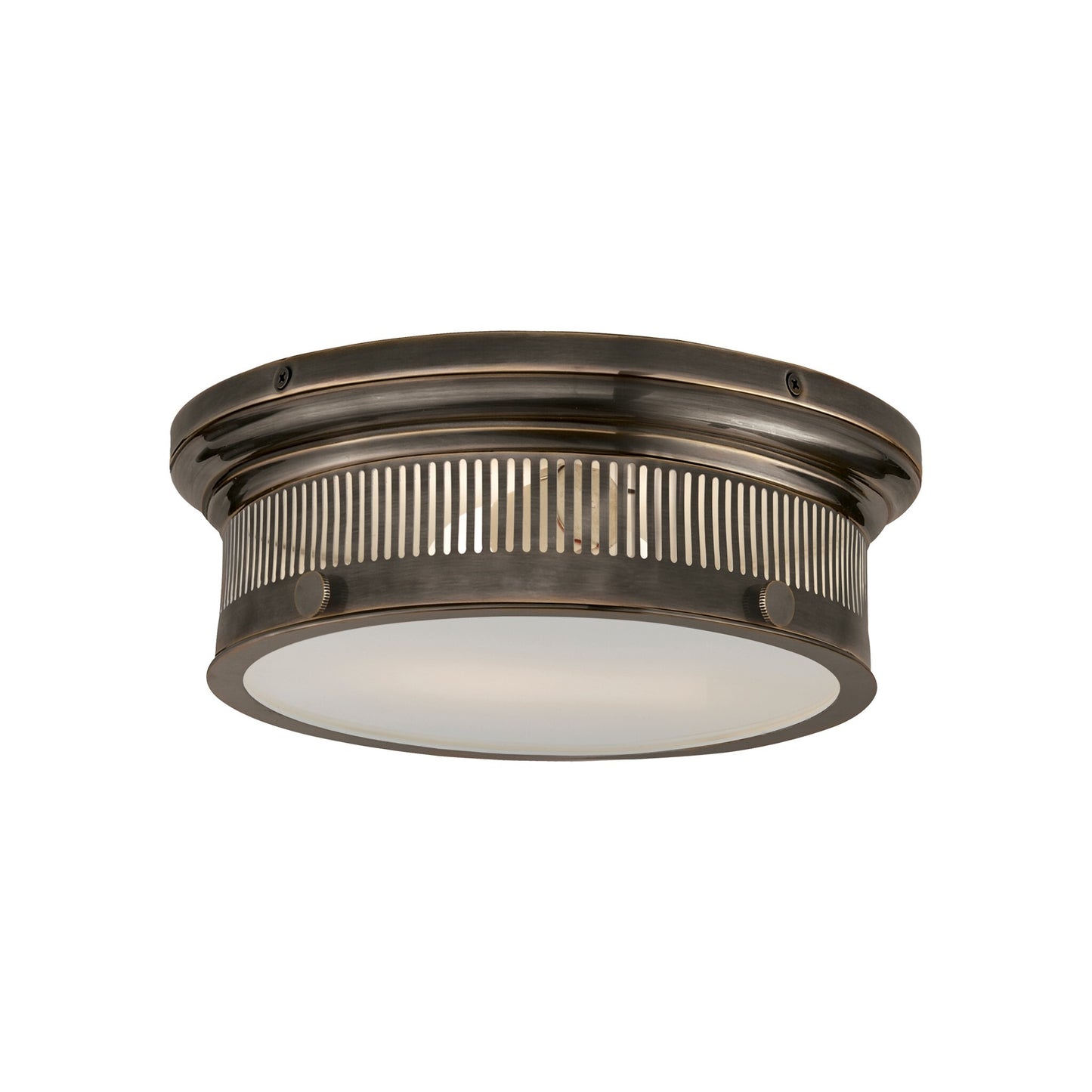 Alderly Flush Mount with White Glass