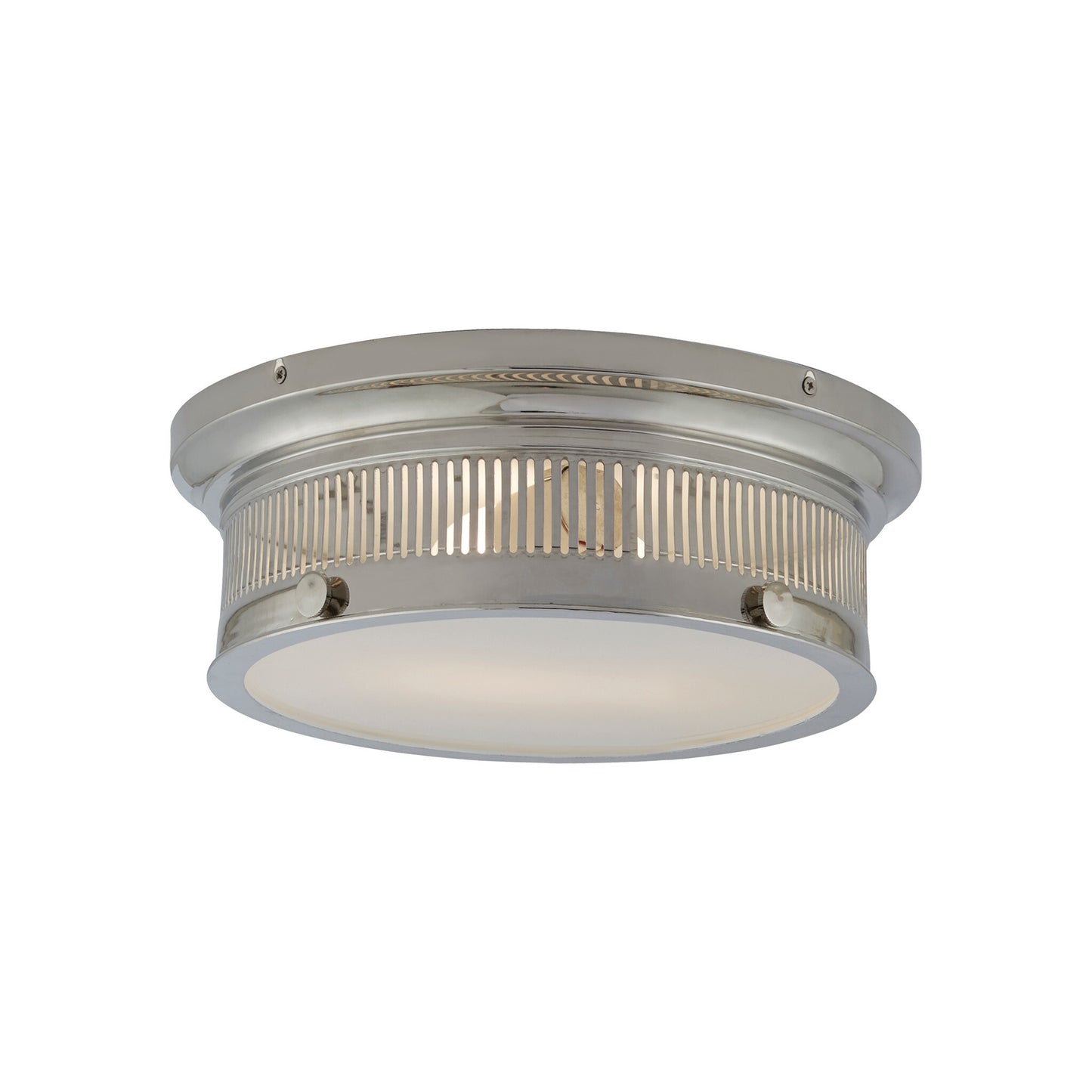 Alderly Flush Mount with White Glass