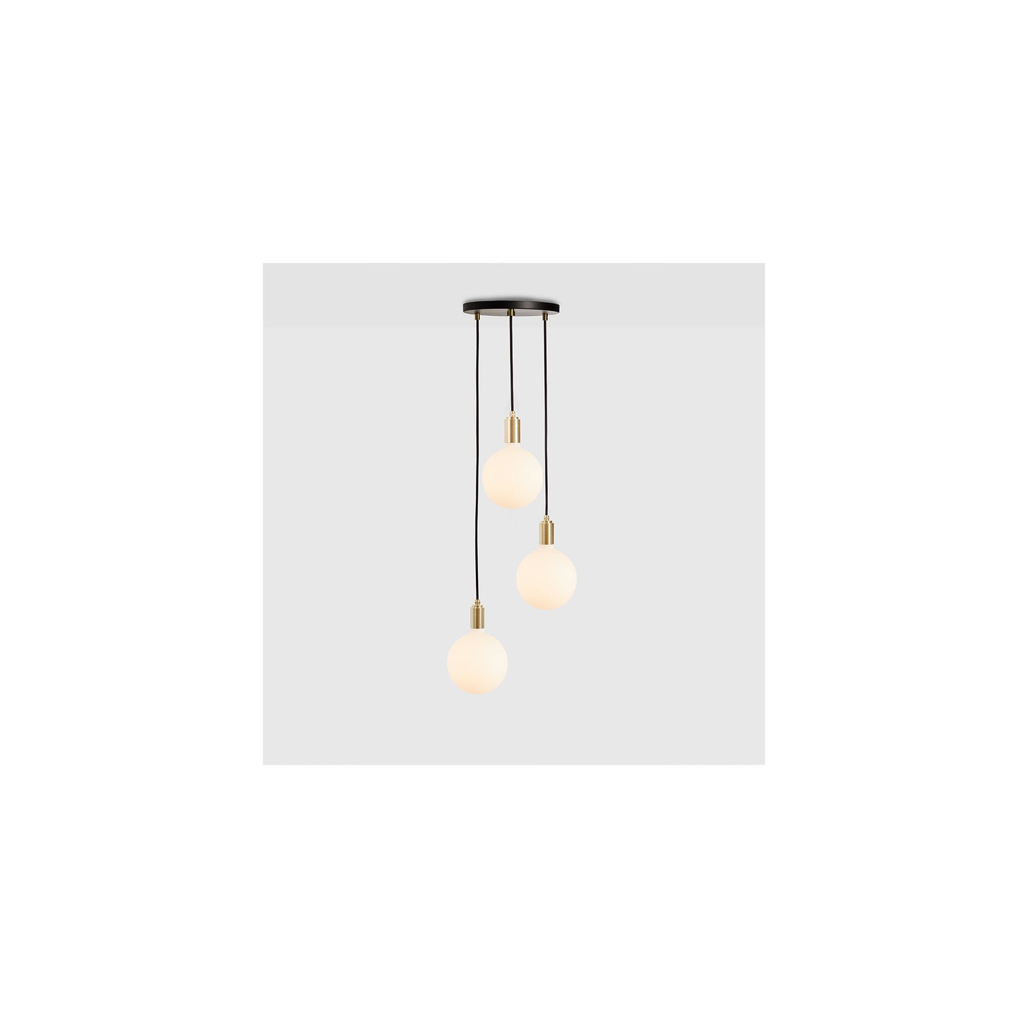 Triple Pendant Black with Sphere IV
