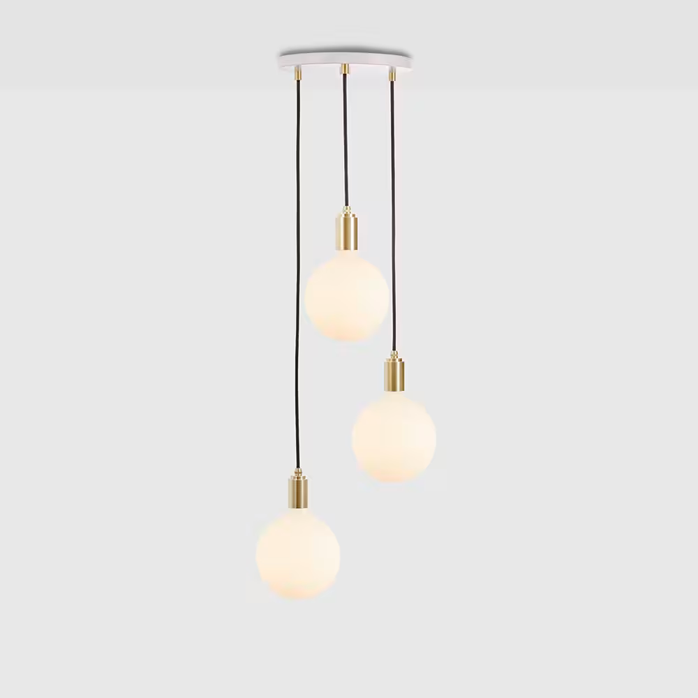 Triple Pendant White with Sphere IV