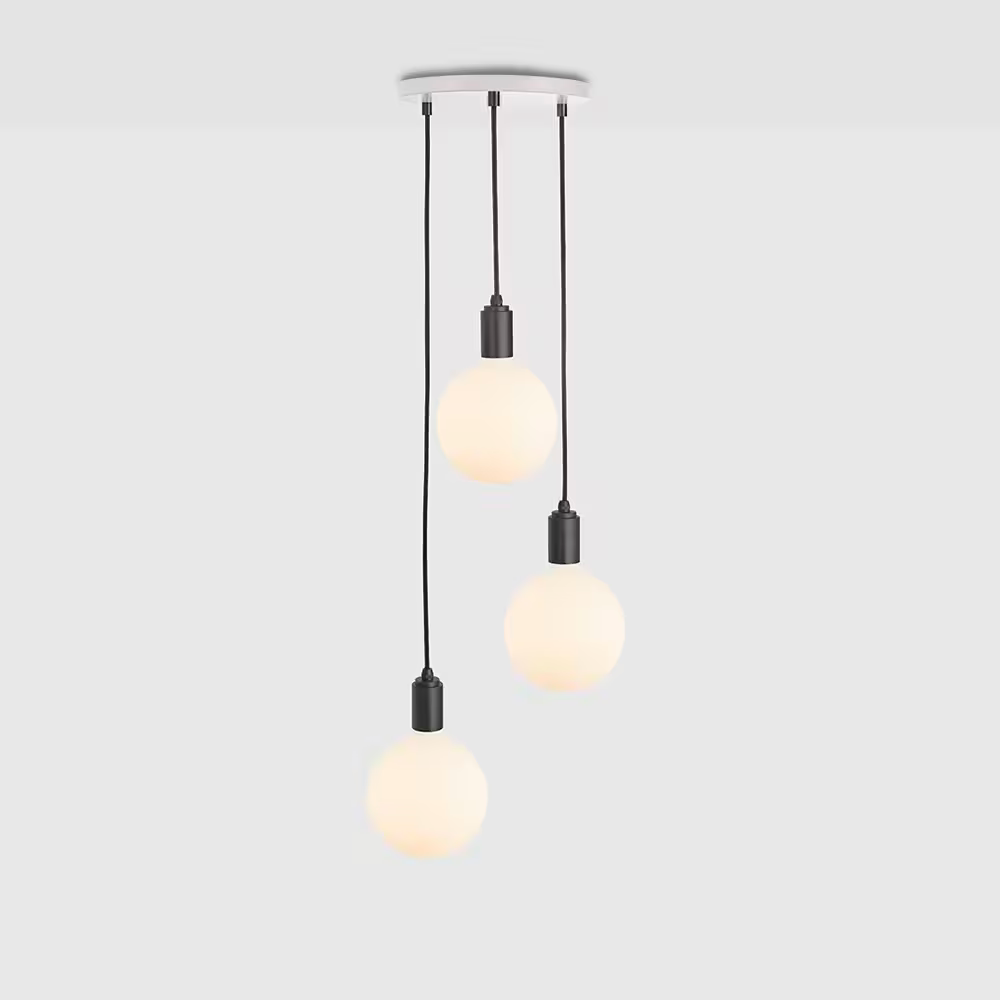 Triple Pendant White with Sphere IV