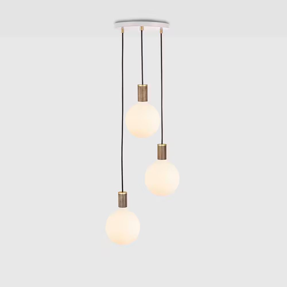 Triple Pendant White with Sphere IV