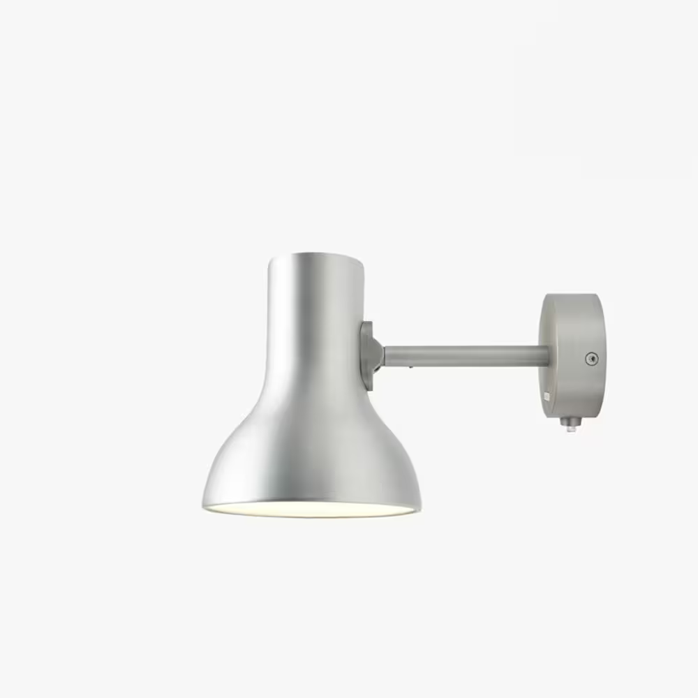 Type 75 Mini Metallic Wall Light with Cable, Switch & Plug