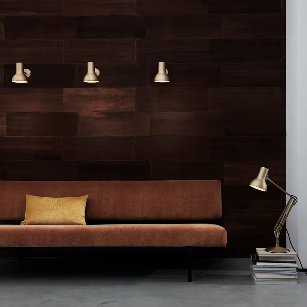 Type 75 Mini Metallic Wall Light with Cable, Switch & Plug