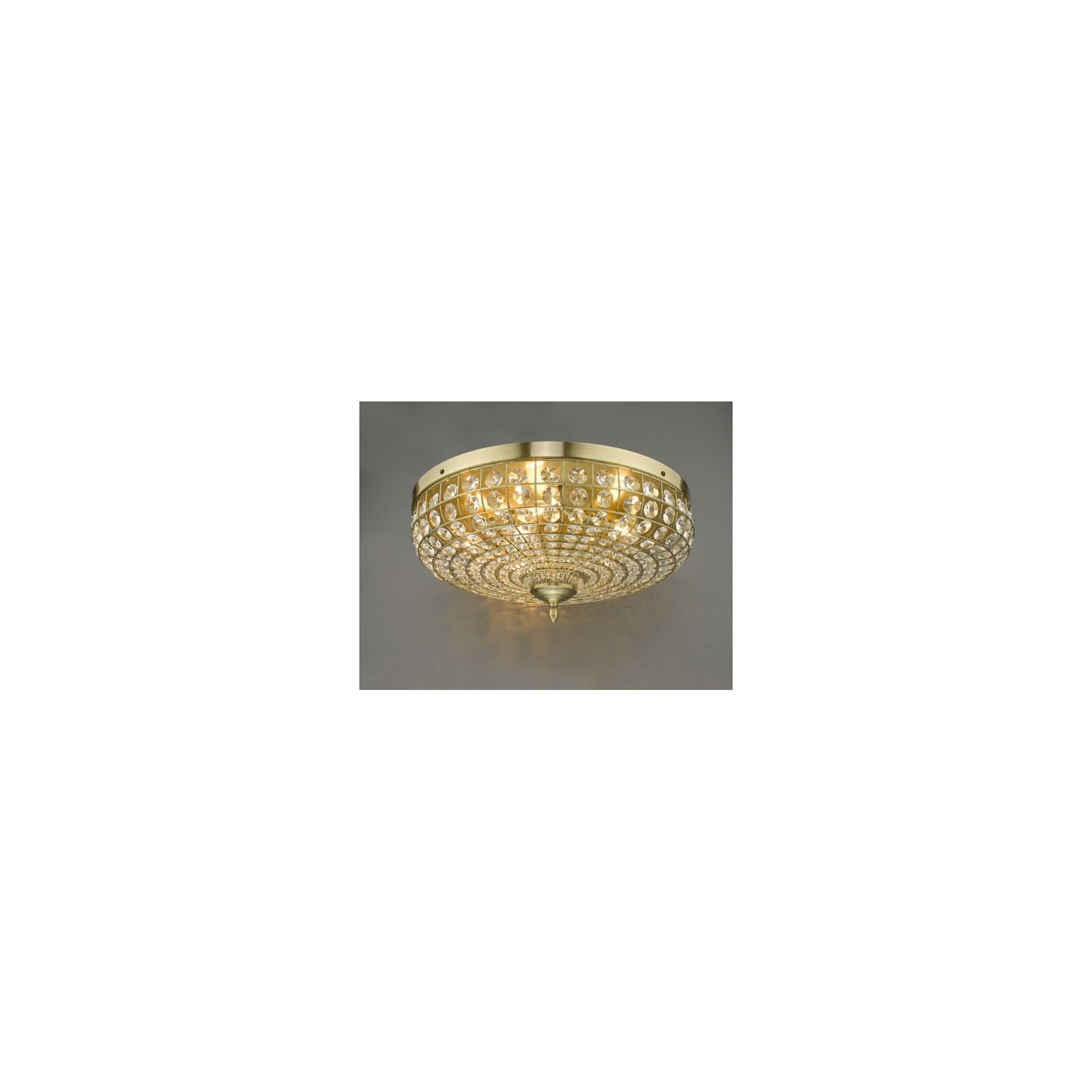 Asmara 5-Light Flush Mount Antique Brass