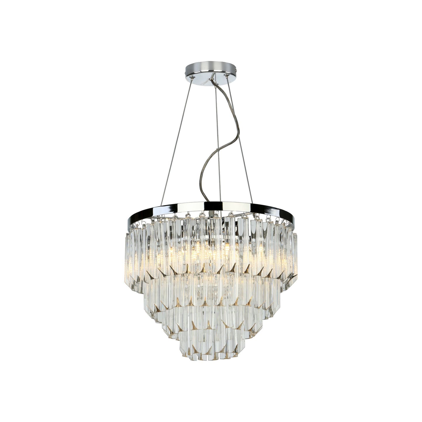 Fame 5-Light Pendant Polished Chrome with Crystal Glass