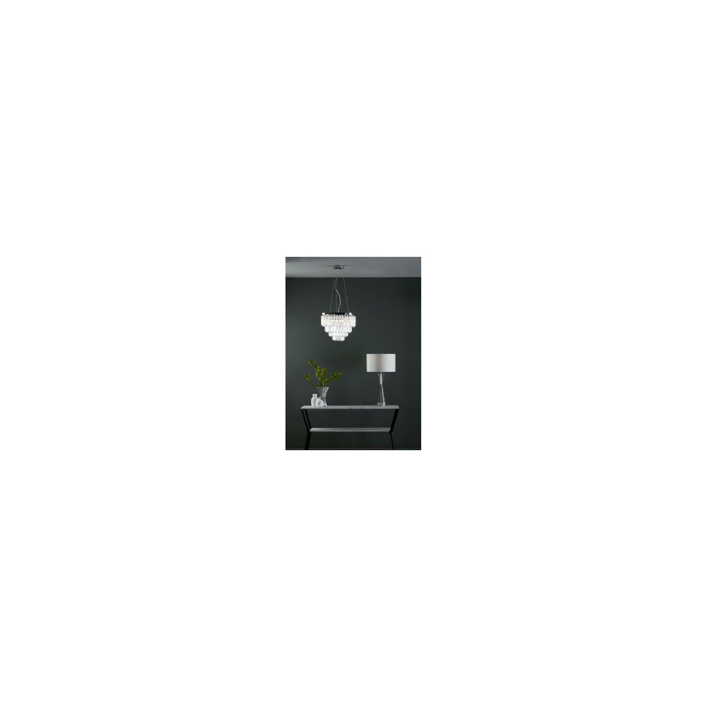 Fame 5-Light Pendant Polished Chrome with Crystal Glass