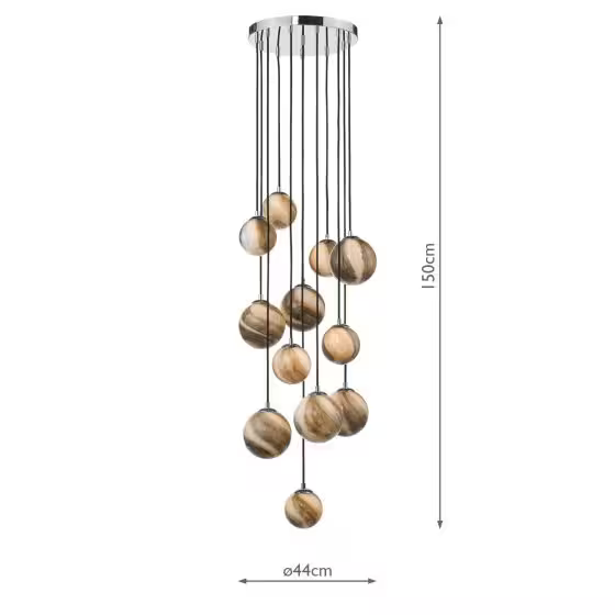 Dar Mikara 12 Light Cluster Pendant