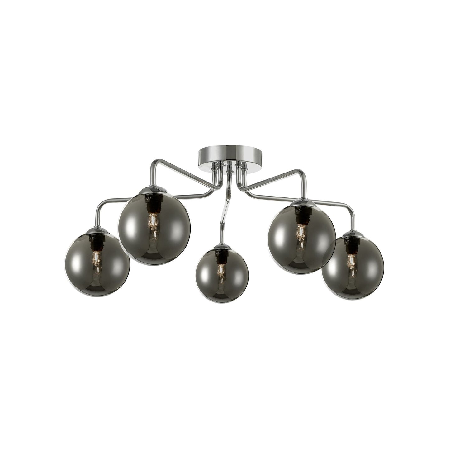 Feya 5-Light Semi Flush Polished Chrome