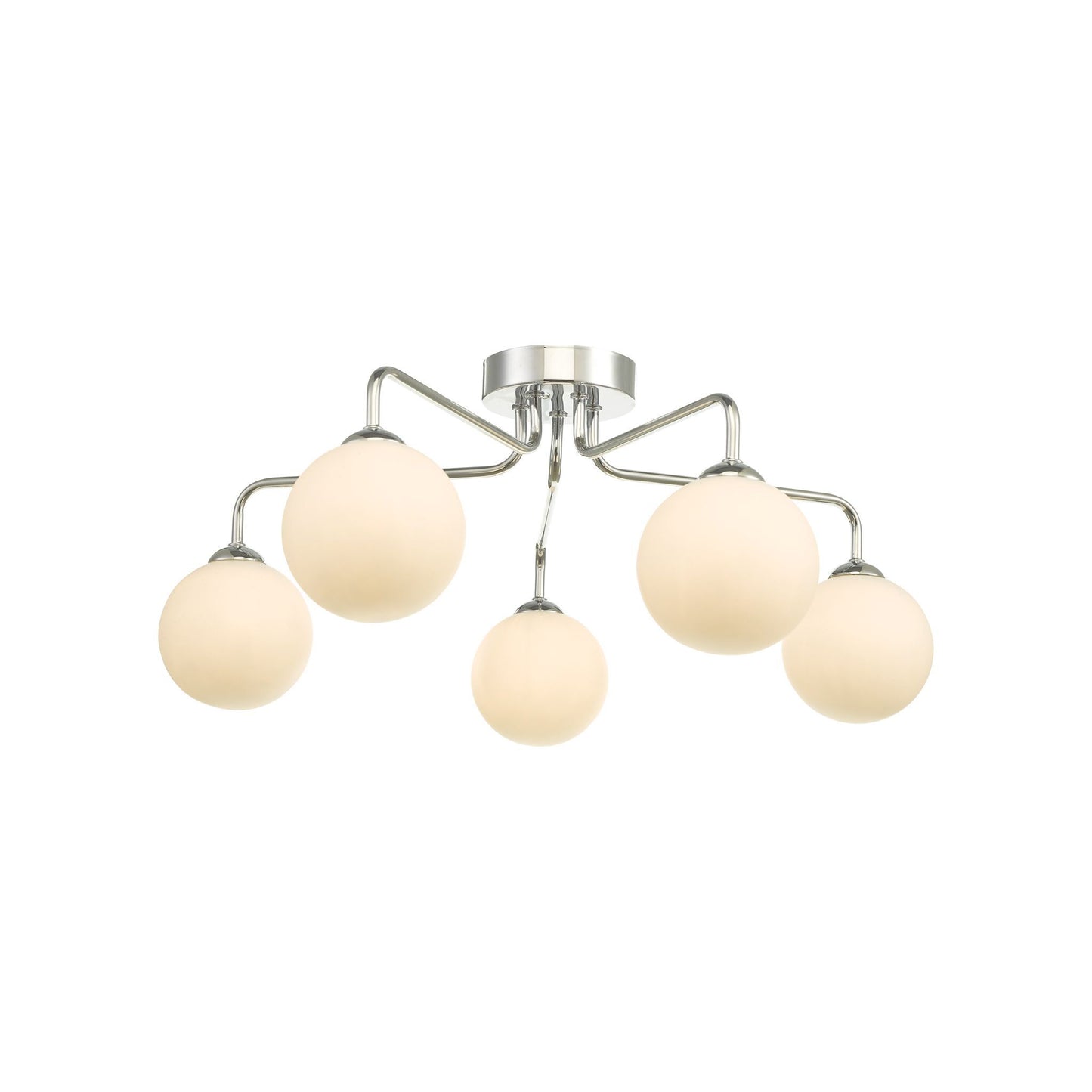 Feya 5-Light Semi Flush Polished Chrome