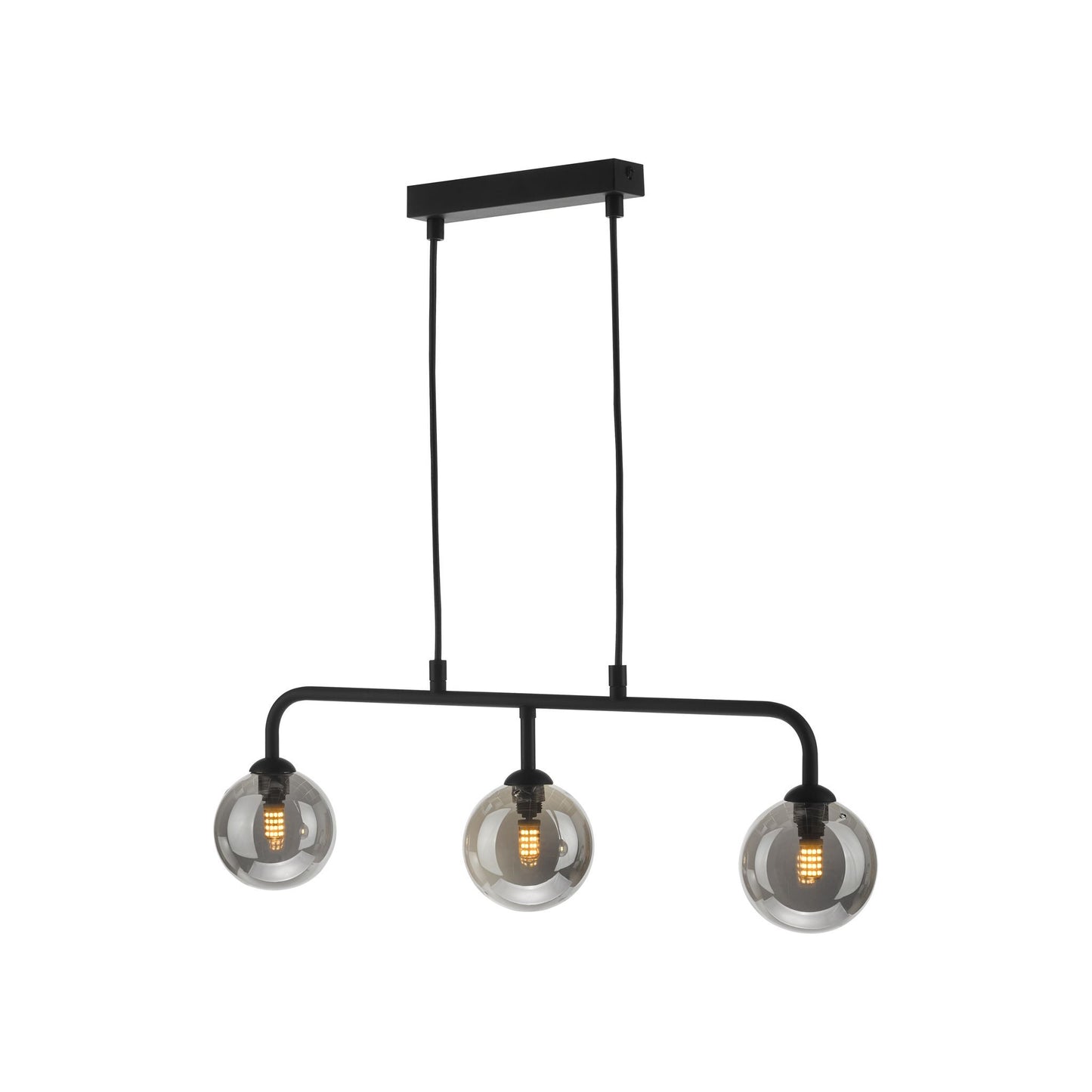 Feya 3-Light Bar Pendant Matt Black