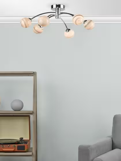 Izzy 6-Light Semi Flush