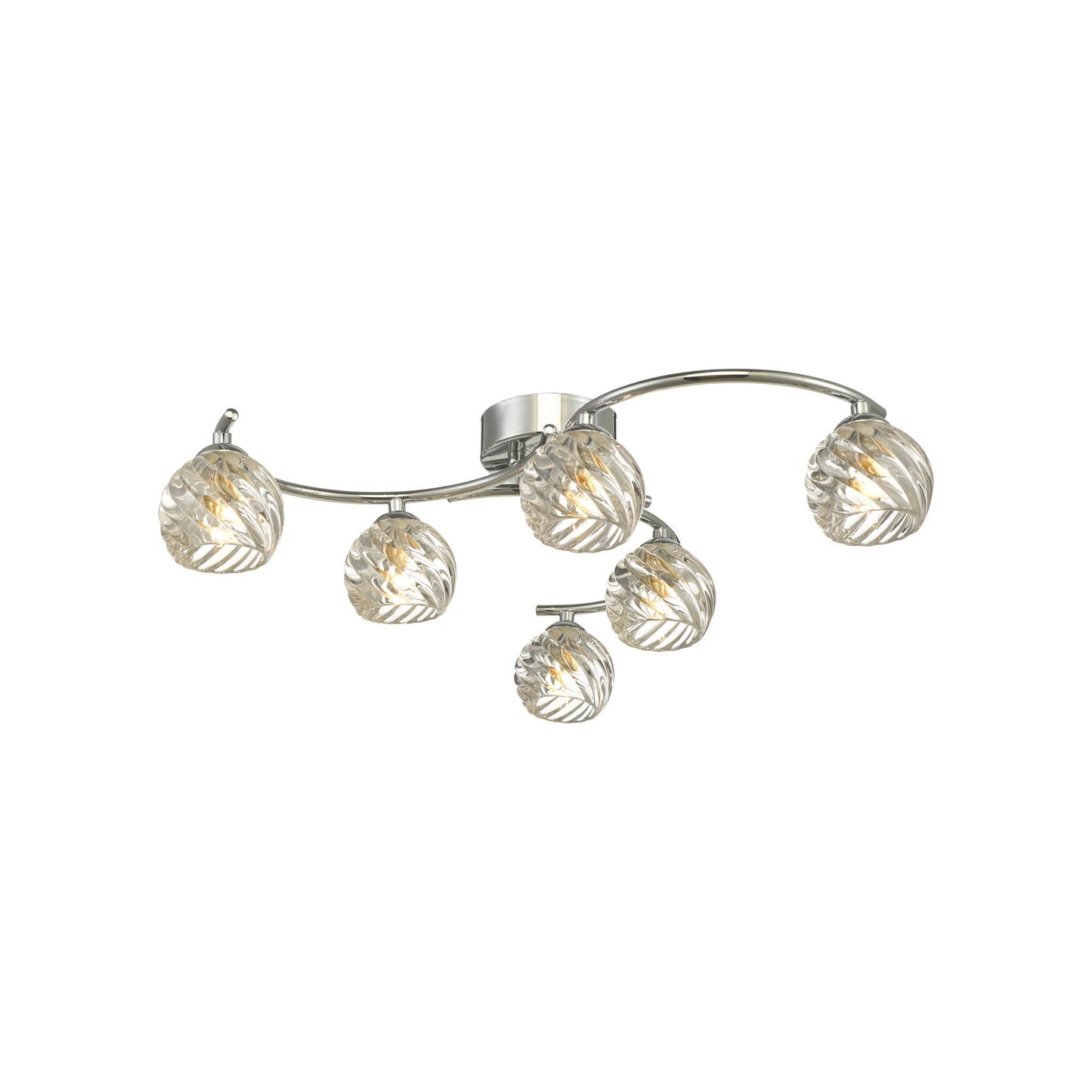 Nakita 6-Light Twisted Glass Semi Flush