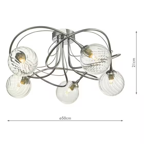 Onawa 5-Light Semi Flush