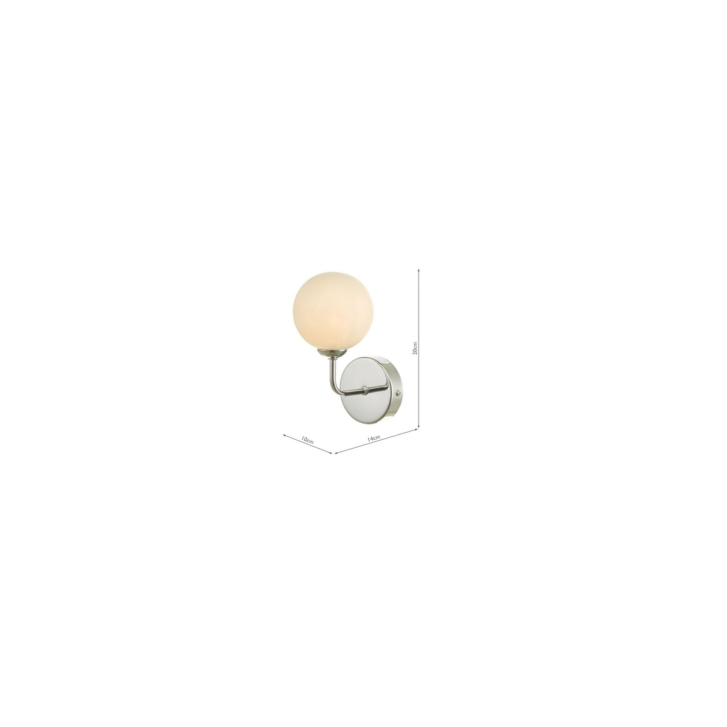 Feya 1-Light Wall Light Polished Chrome