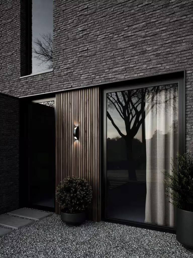 Pignia Outdoor LED Wall Light Black