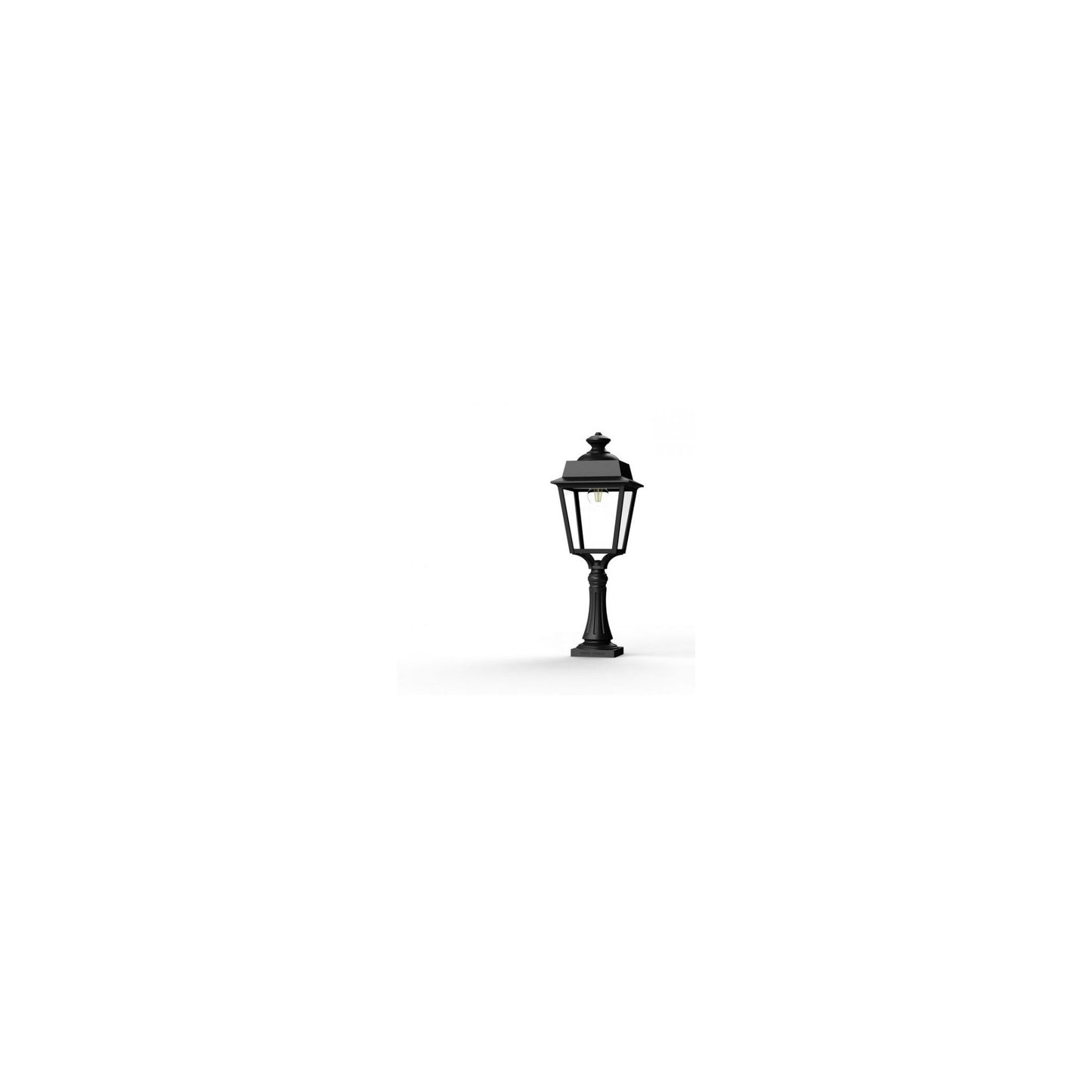 Place des Vosges 1 Evolution Large Clear Glass Pedestal with Four-Sided Lantern