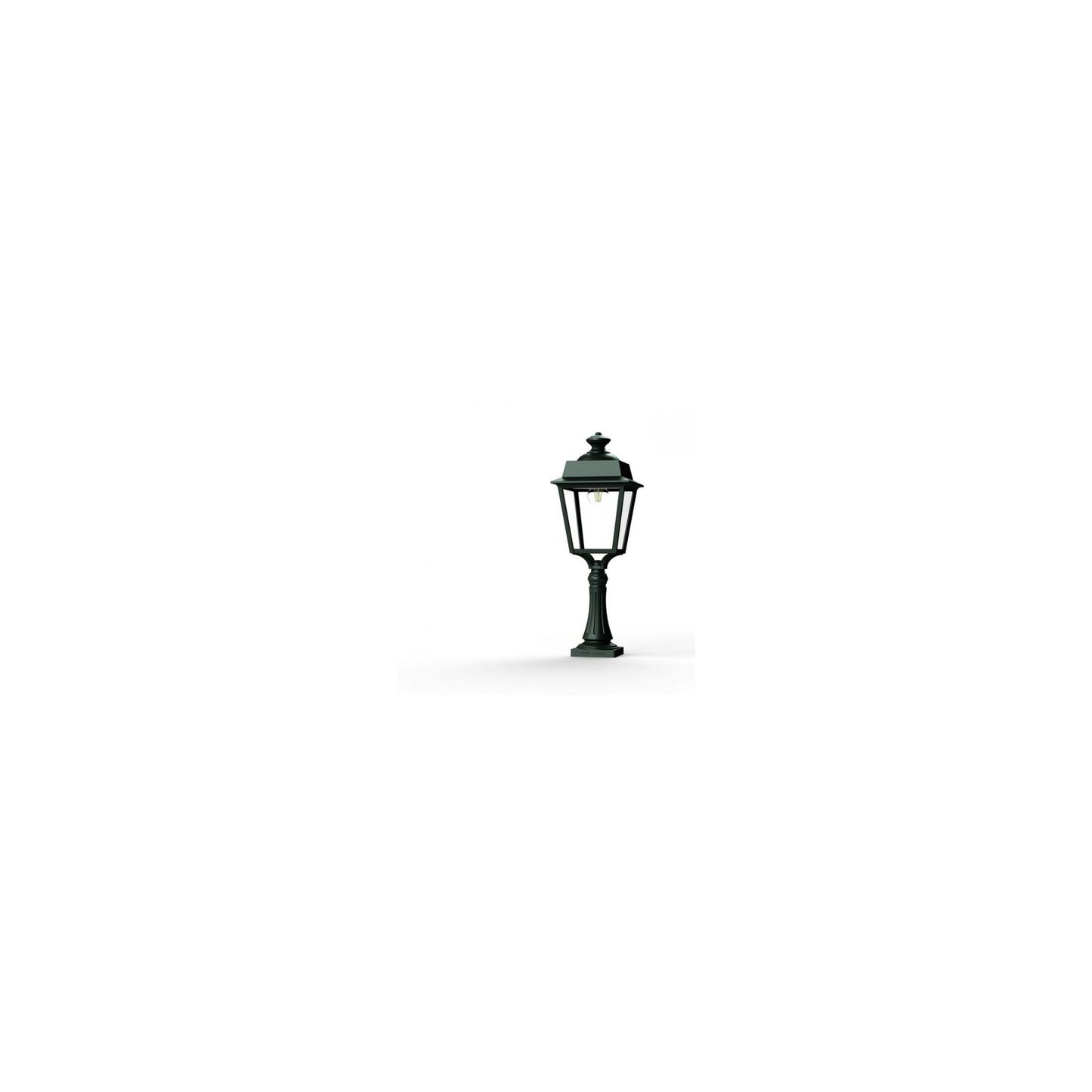 Place des Vosges 1 Evolution Large Clear Glass Pedestal with Four-Sided Lantern