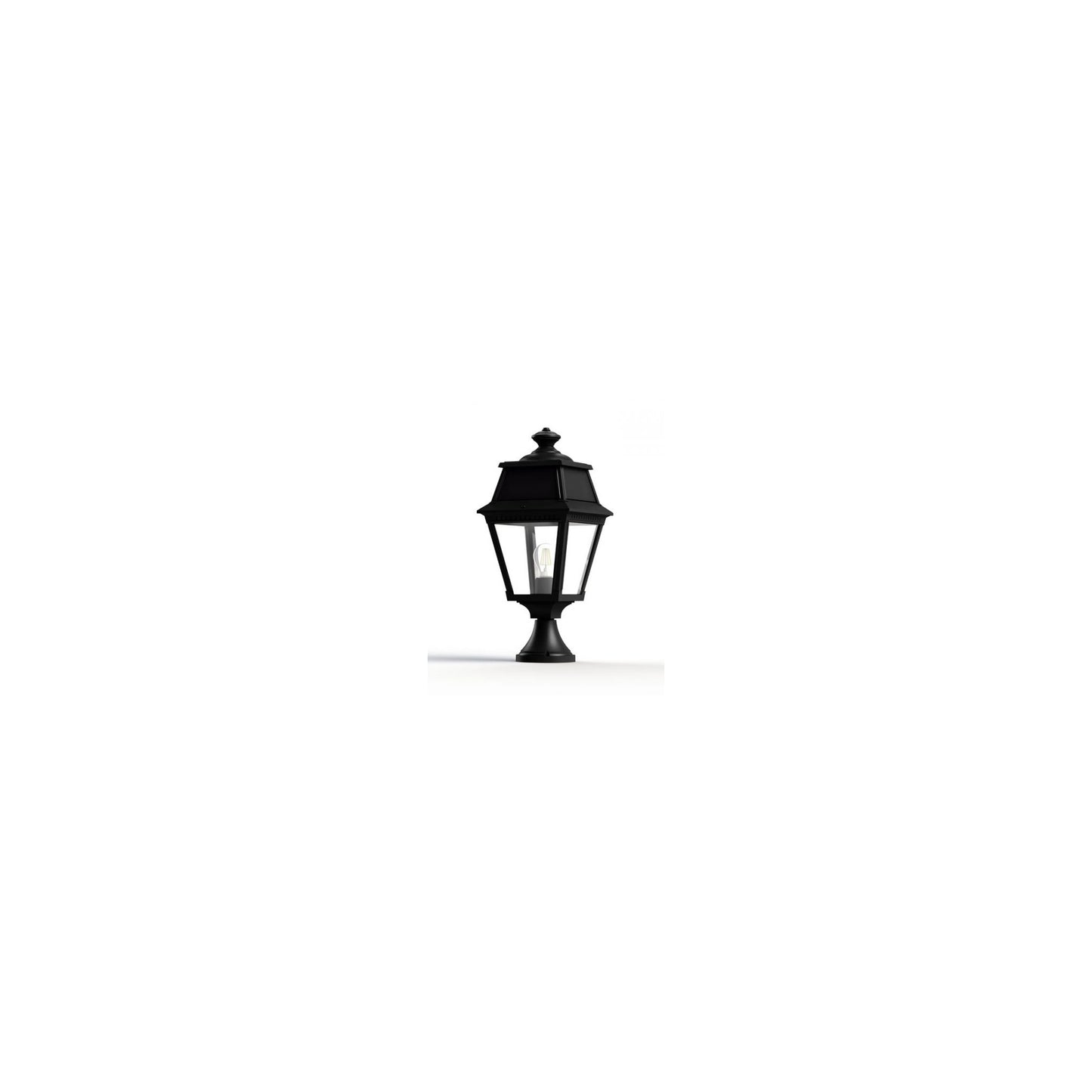 Avenue 2 Model 5 Clear Glass E27 Pillar Mount