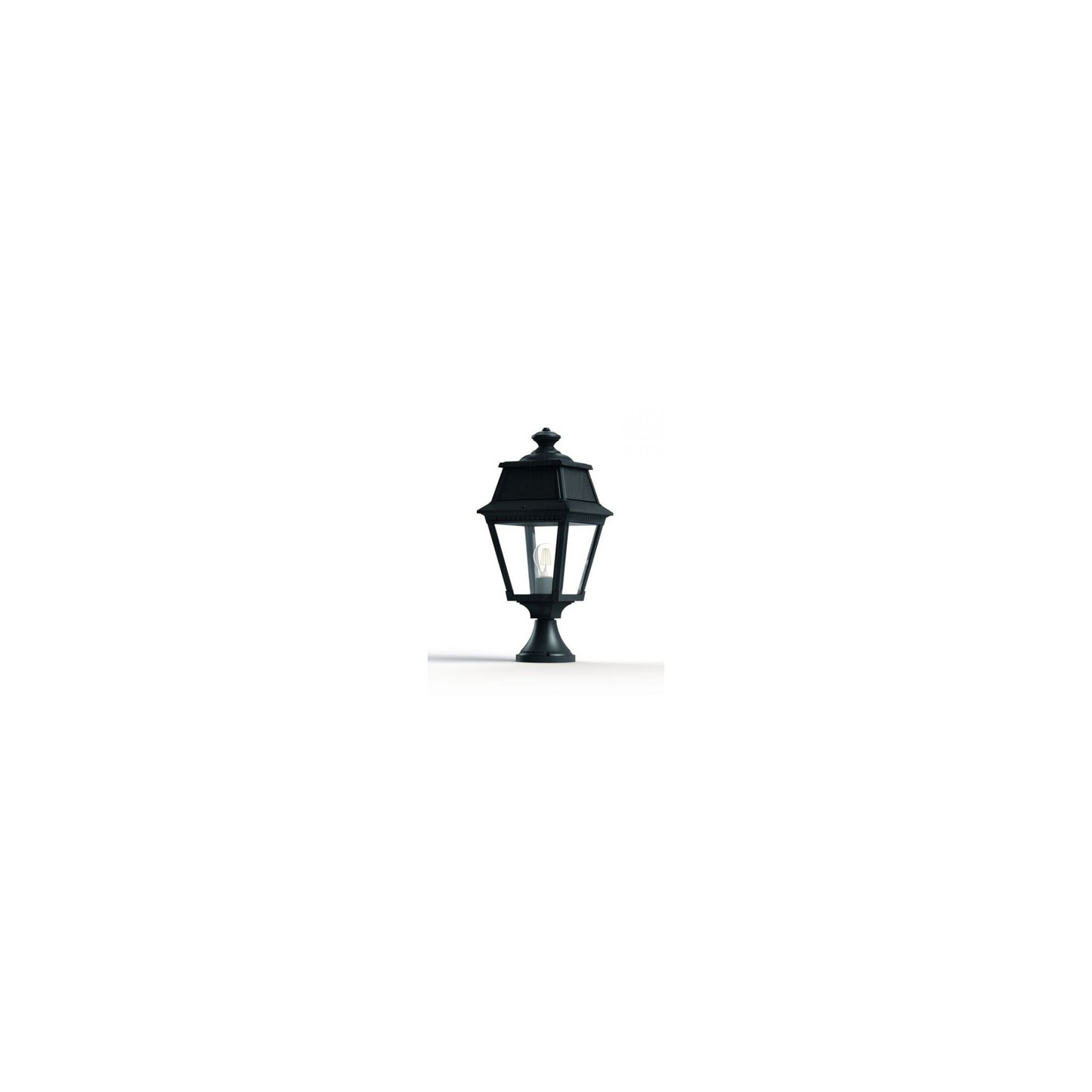Avenue 2 Model 5 Clear Glass E27 Pillar Mount
