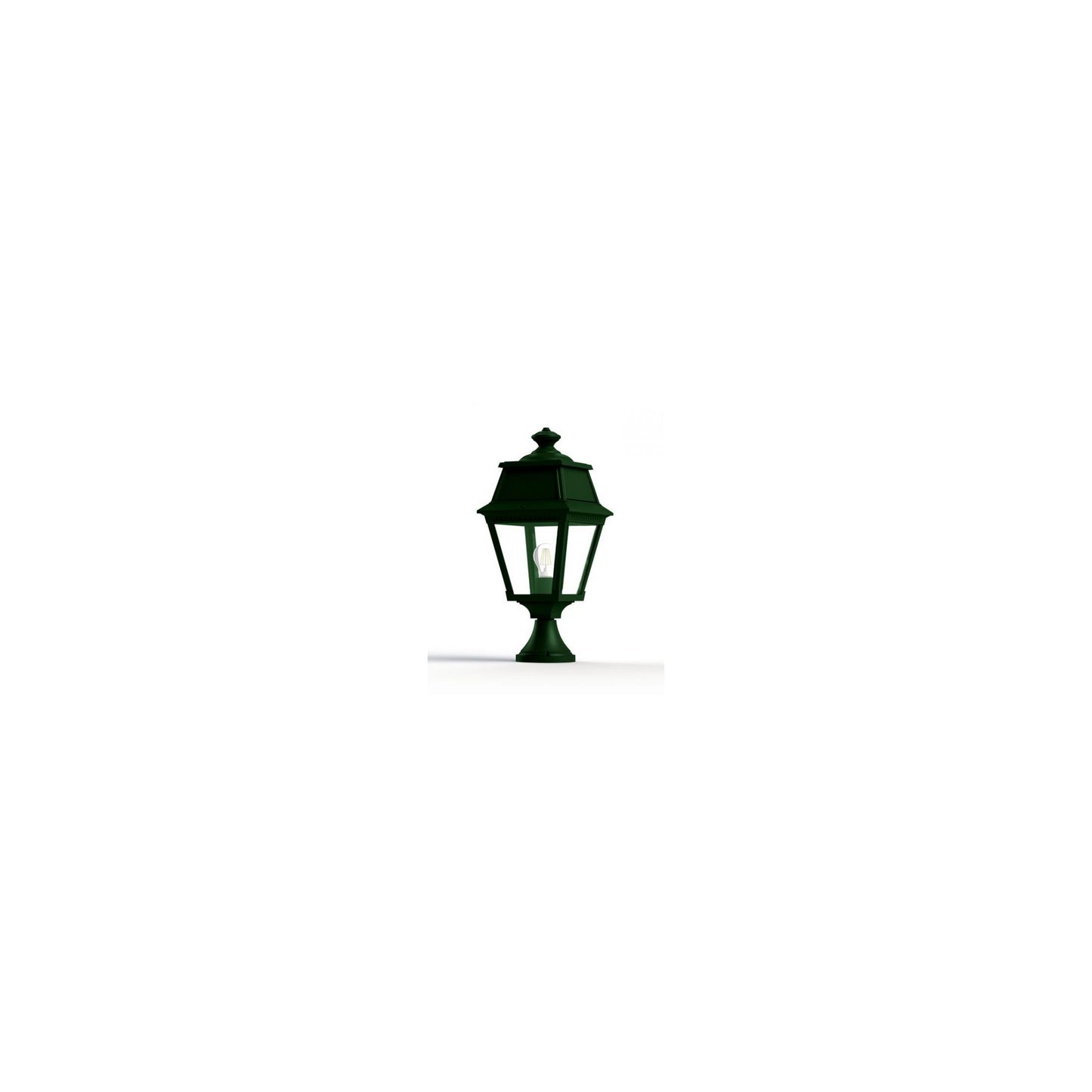 Avenue 2 Model 5 Clear Glass E27 Pillar Mount