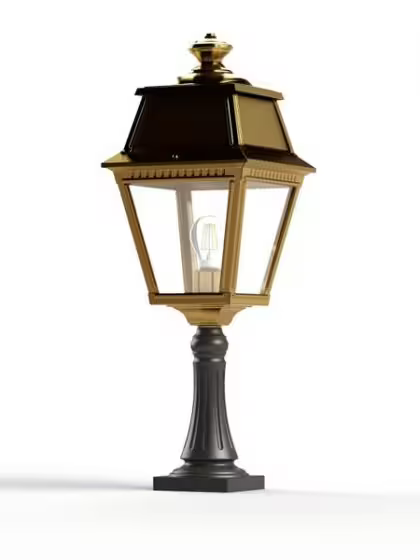 Avenue 2 Model 6 Clear Glass Pillar Mount Lantern