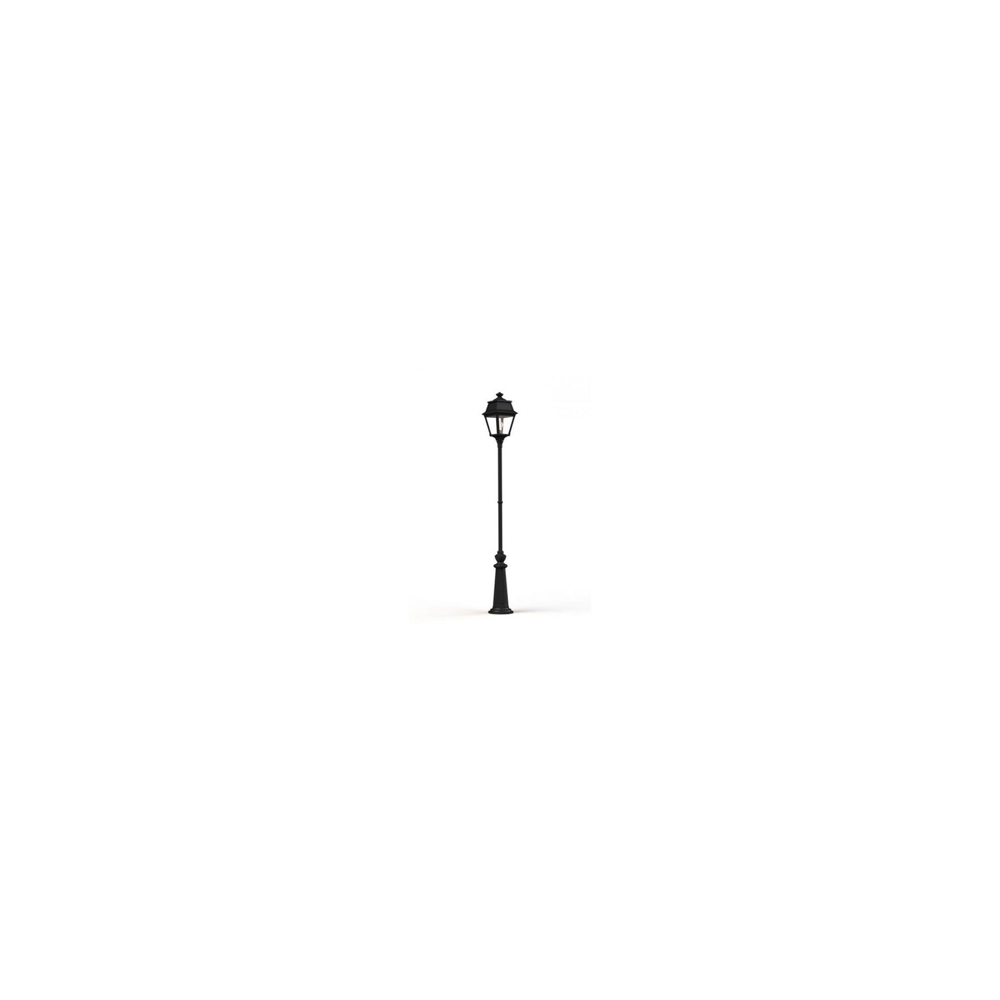 Avenue 2 Large Clear Glass Lamp Post with Minimalist lines style lantern