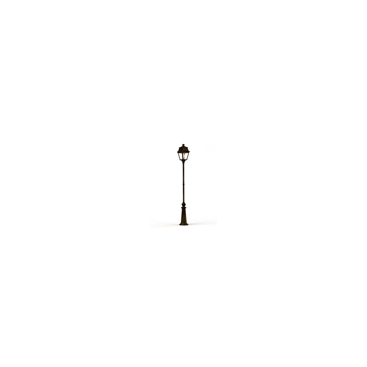 Avenue 2 Large Clear Glass Lamp Post with Minimalist lines style lantern