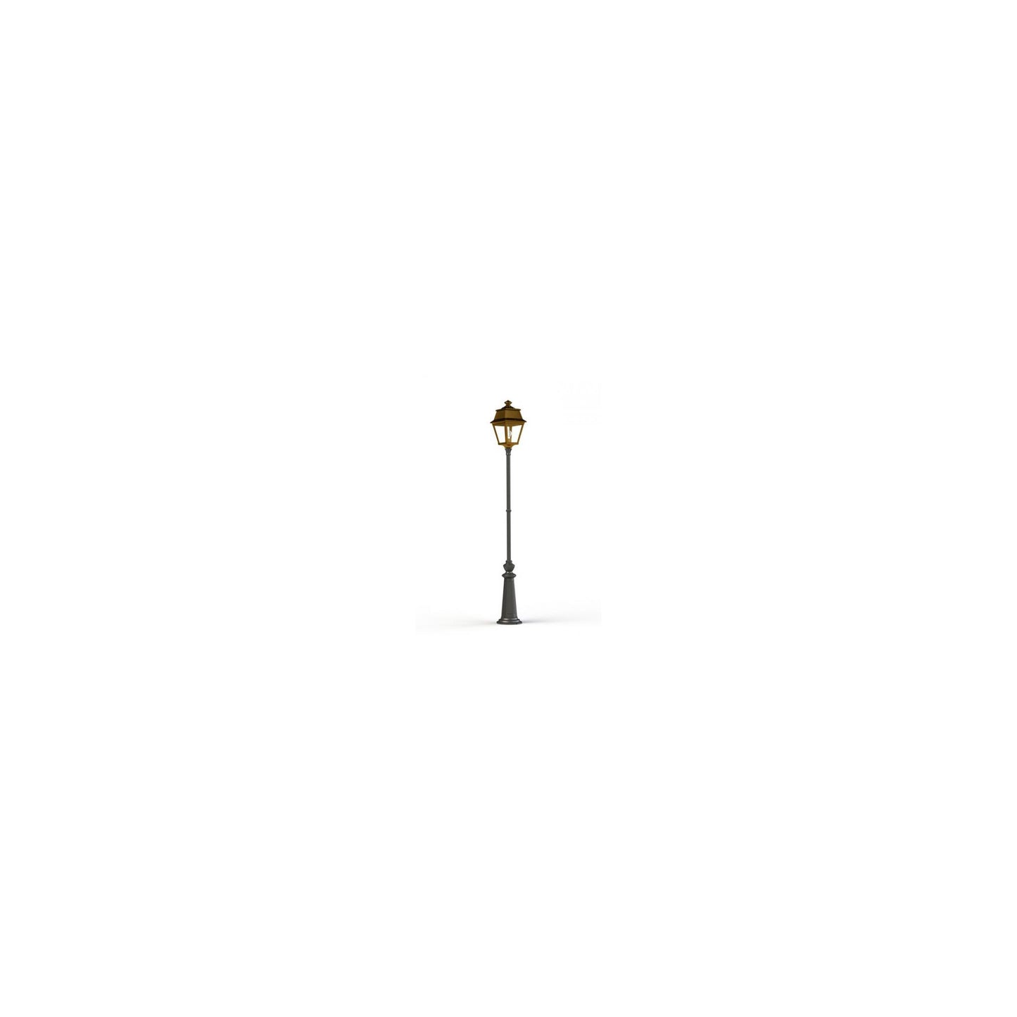 Avenue 2 Large Clear Glass Lamp Post with Minimalist lines style lantern
