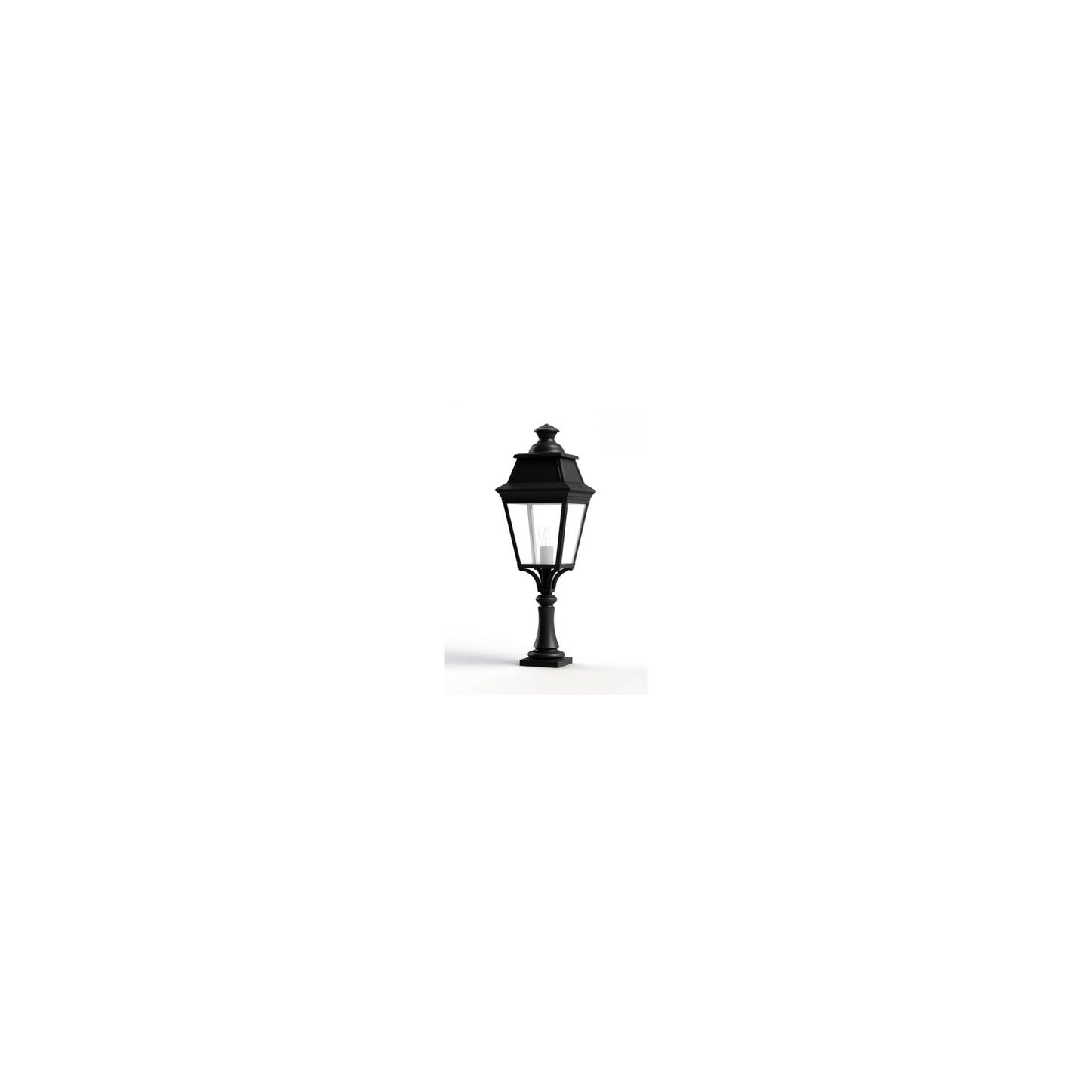 Avenue 3 Model 5 Clear Glass Pillar Mount Lantern