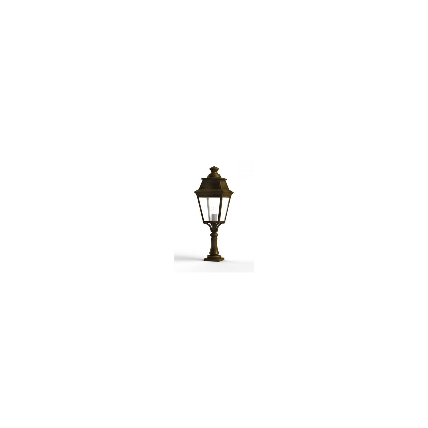 Avenue 3 Model 5 Clear Glass Pillar Mount Lantern