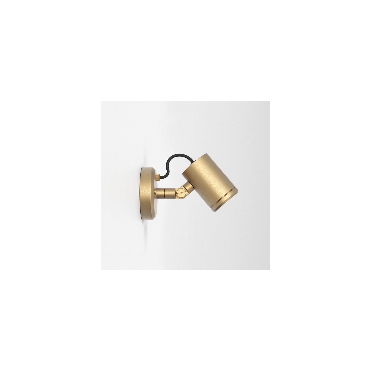 Jura Single Outdoor LED Wall Spotlight Coastal Brass