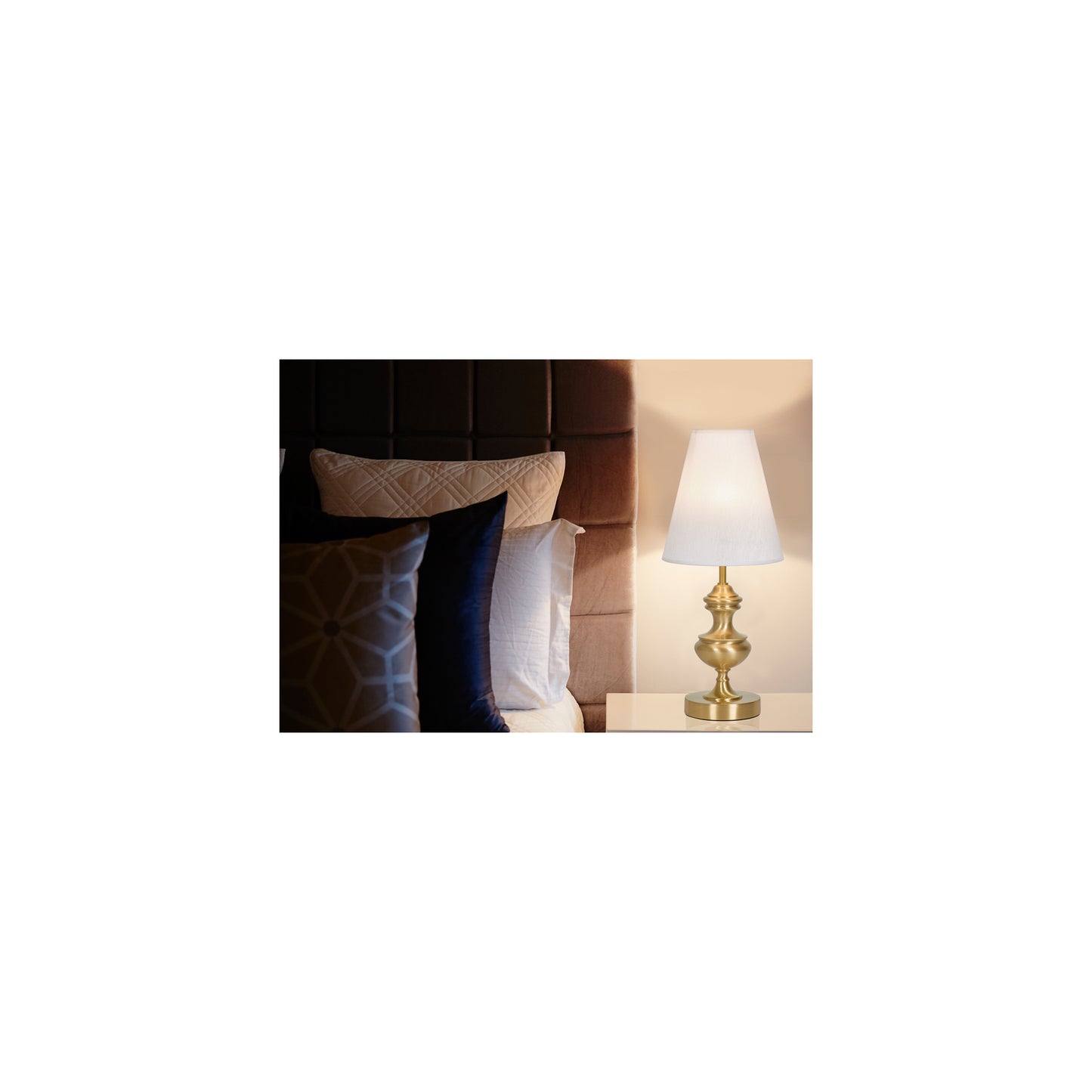 Atico Table Lamp with White Shade