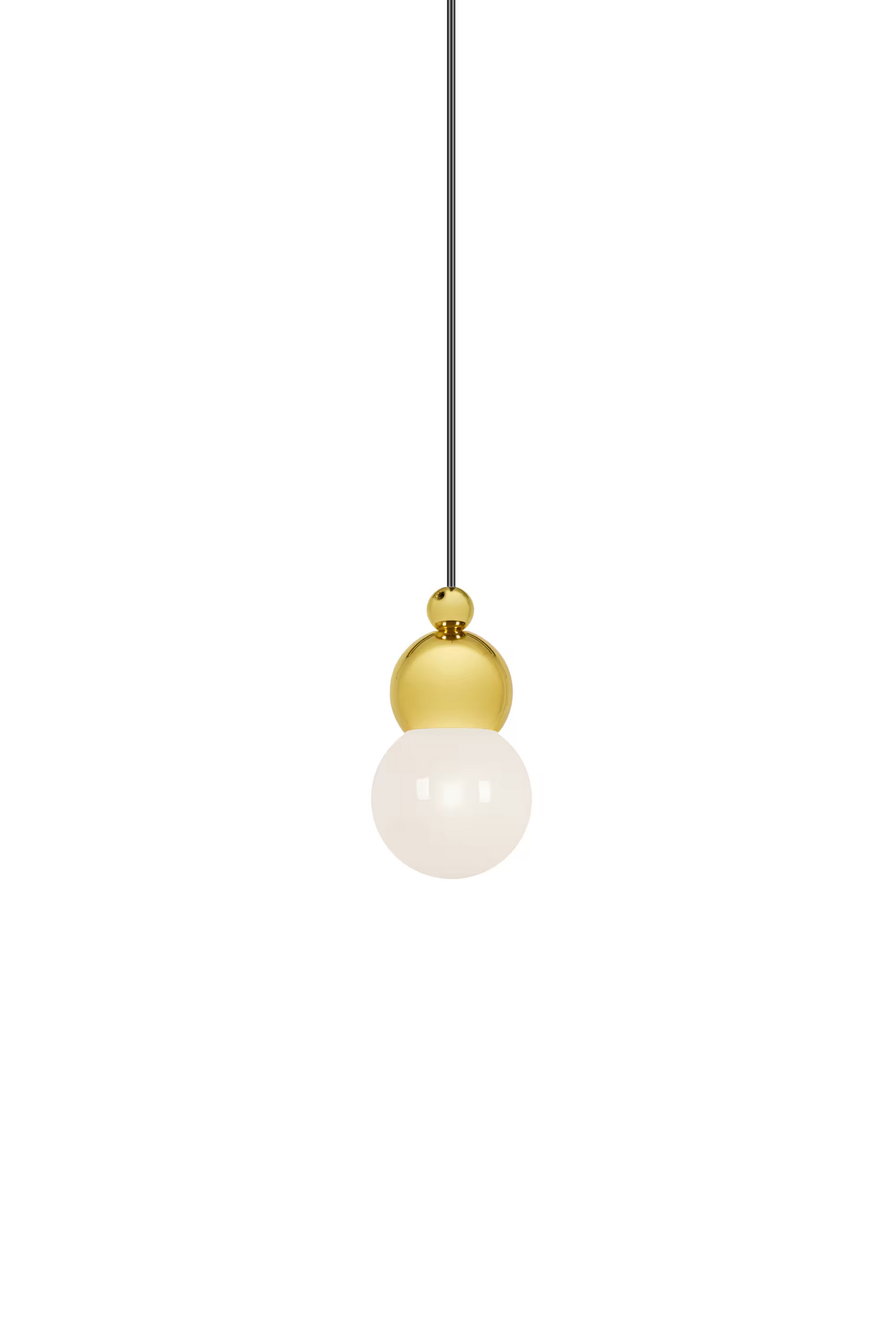 Spheres 2 LED Pendant with White Glass