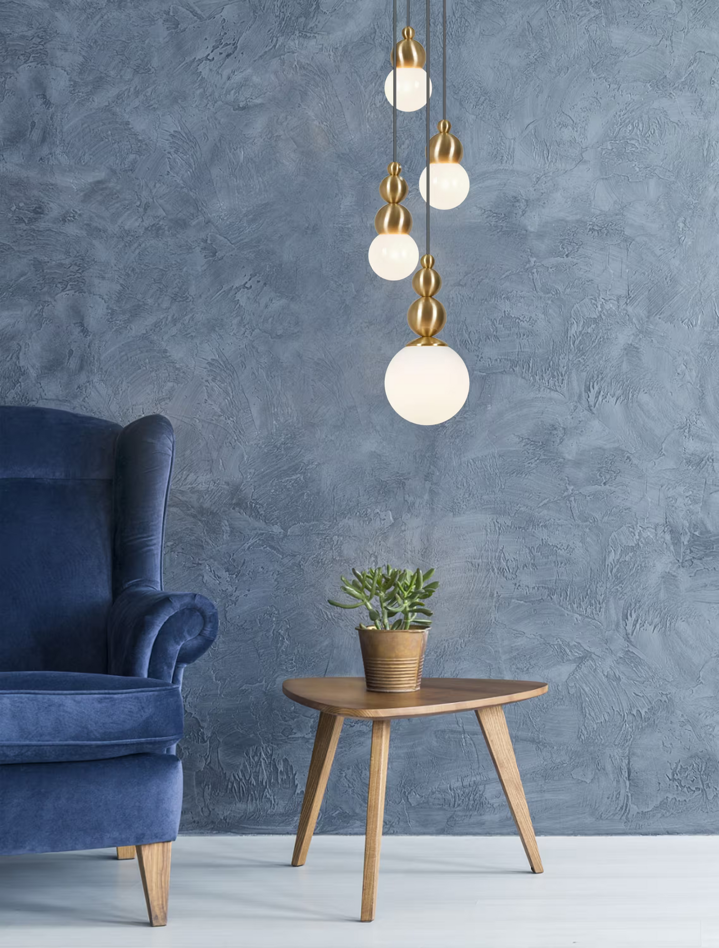 Spheres 2 LED Pendant with White Glass