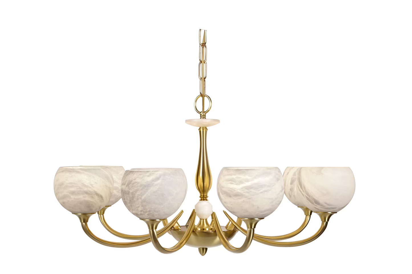 Marlena 8-Light Chandelier with Natural Alabaster
