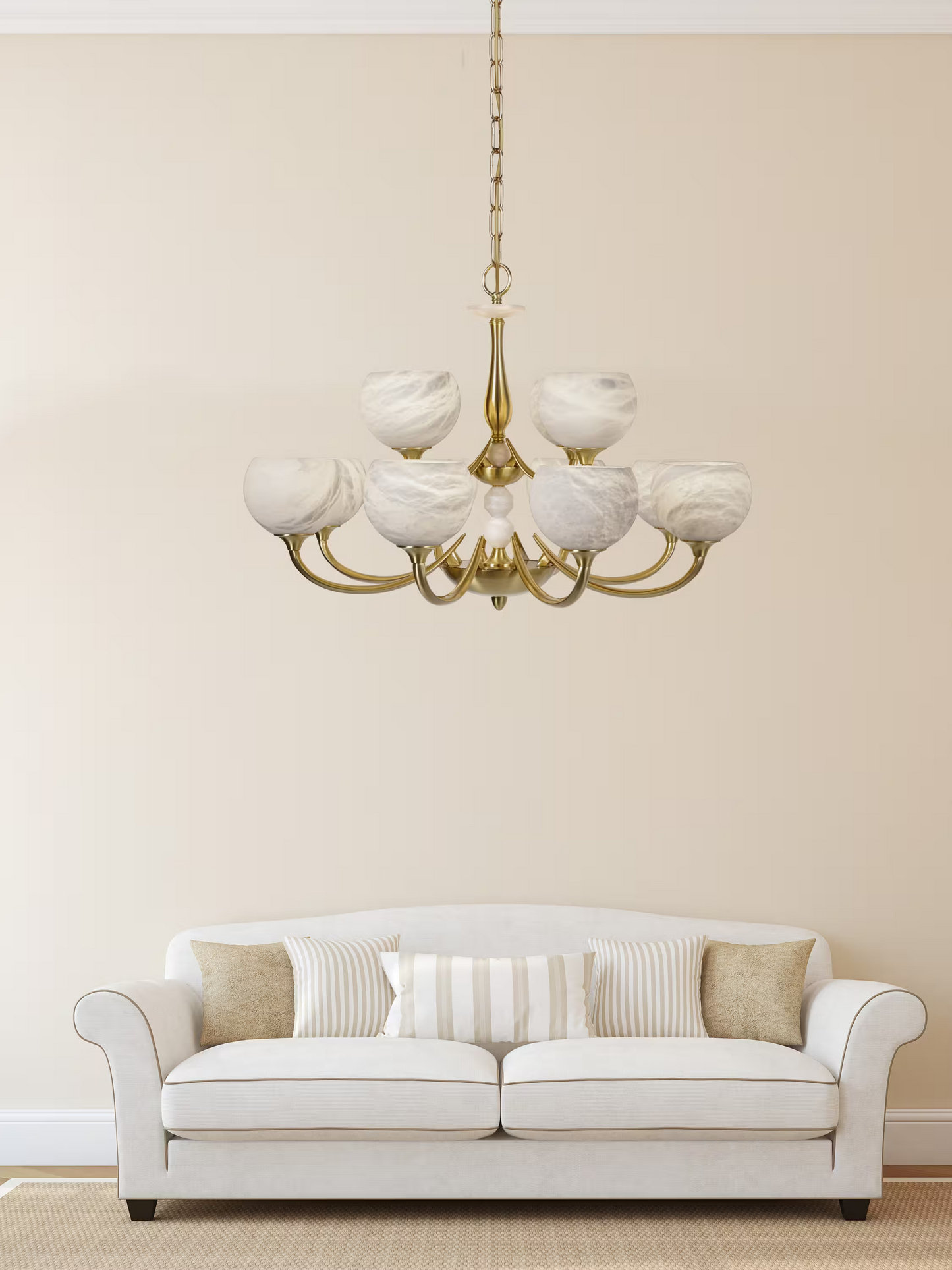 Marlena 6-Light Chandelier with Natural Alabaster