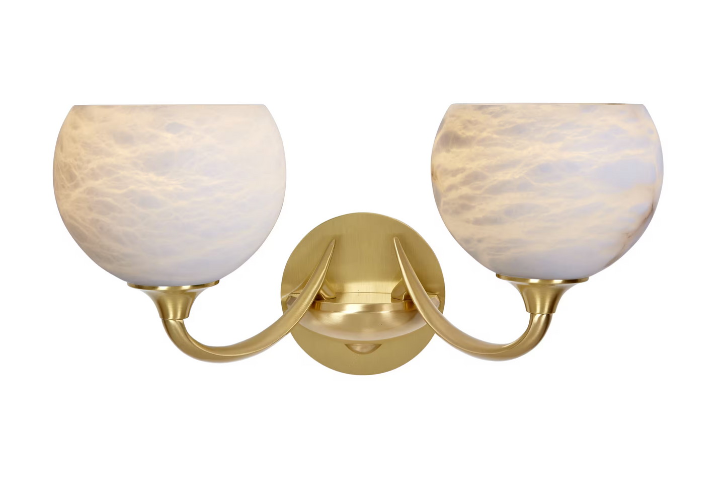 Marlena Double Wall Light with Natural Alabaster