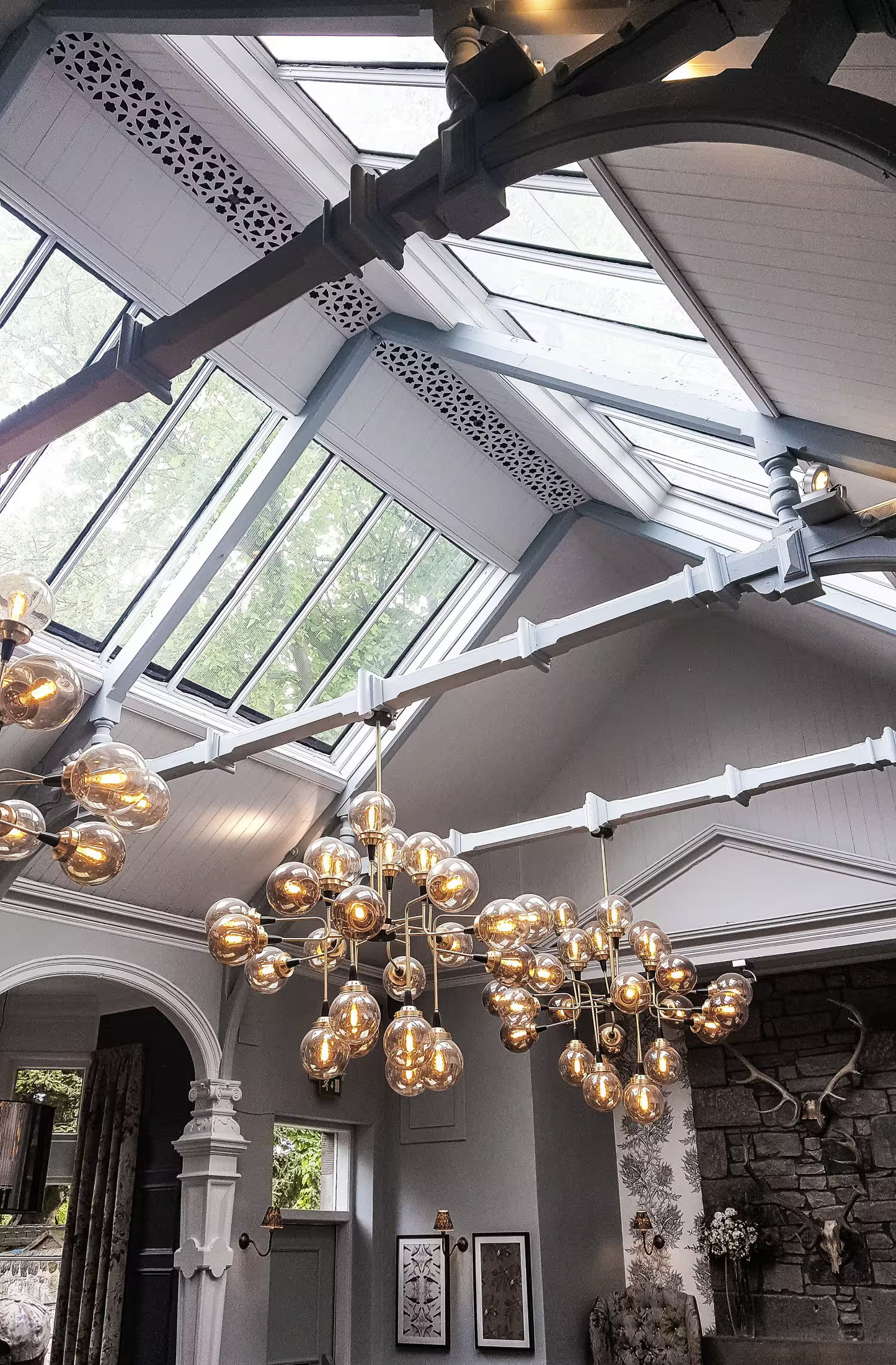 Bistro 24-Light Chandelier Satin Brass