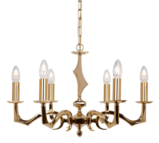 Suclpture Metal Plate 8-Light Chandelier with Asfour Lead Crystal