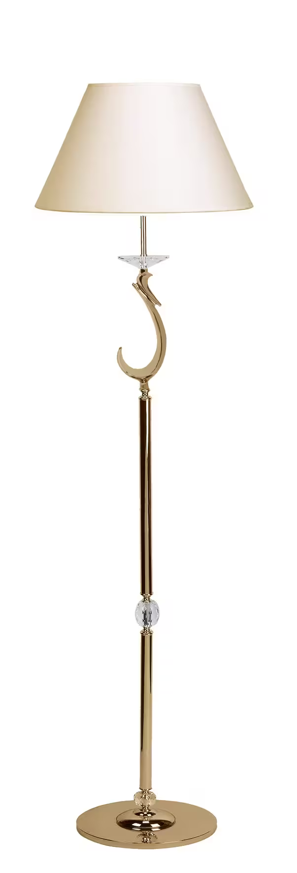 Esbelta Floor Lamp Without Shade with Asfour Lead Crystal