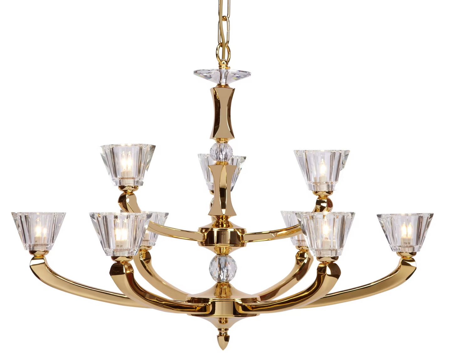 Perseas 9-Light Chandelier with Glass Shade