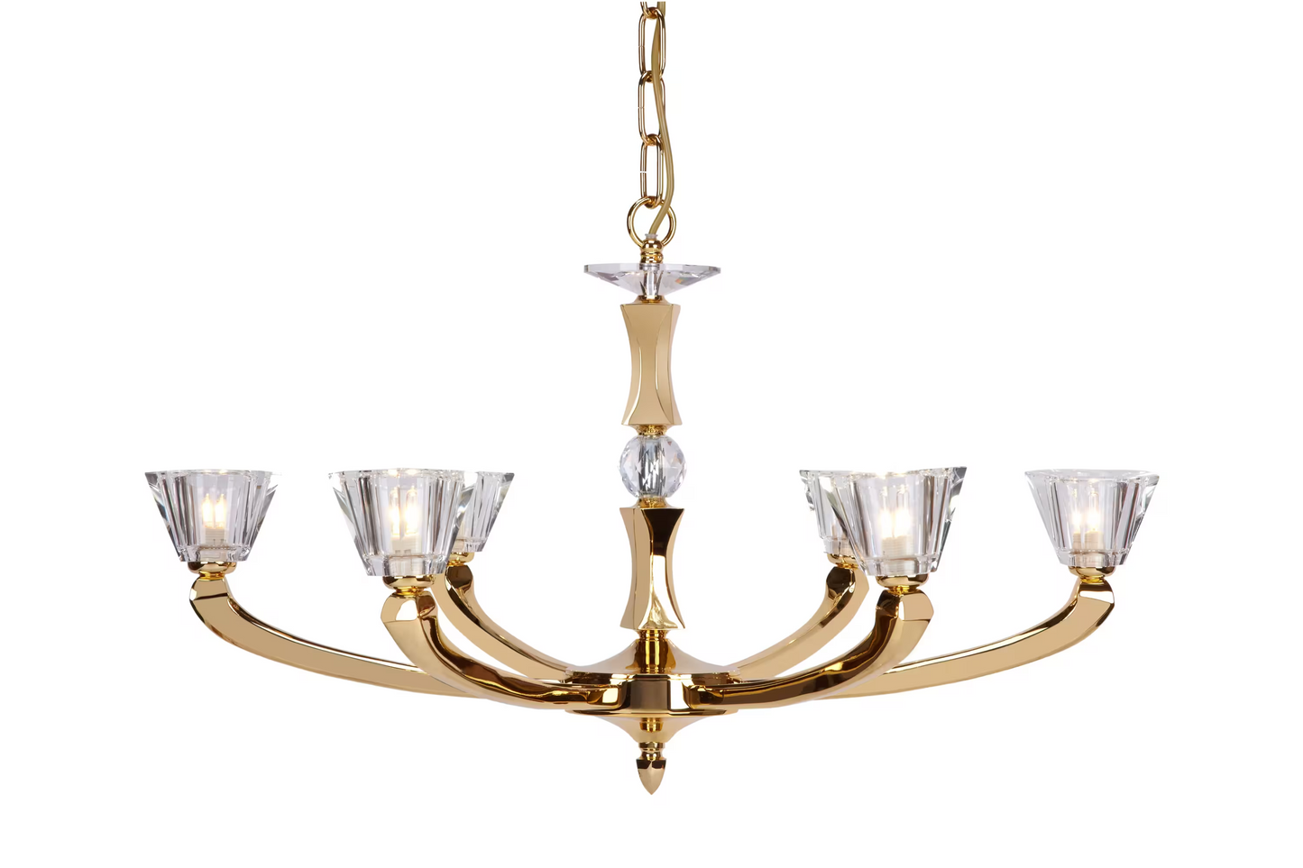 Perseas 6-Light Chandelier with Glass Shade